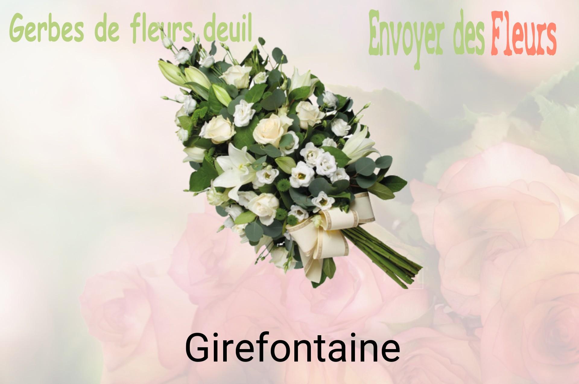 Gerbe de fleurs de deuil livrée à Girefontaine